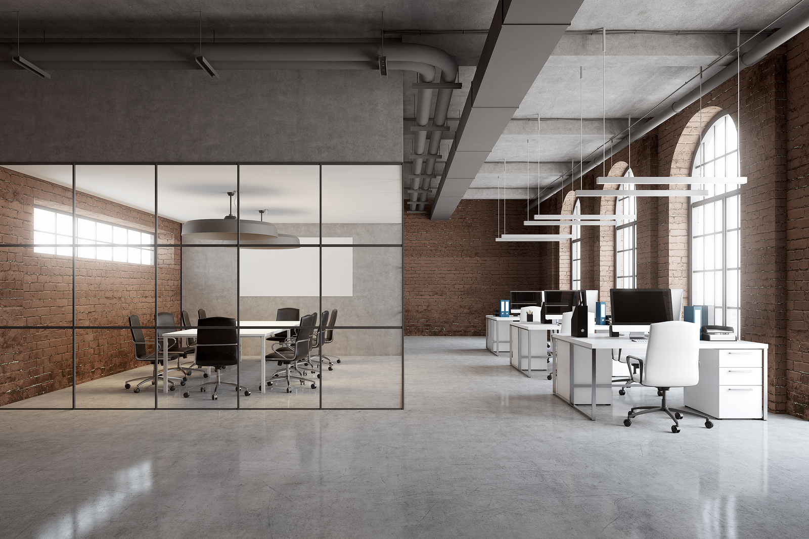 Brick Office, Arch Windows